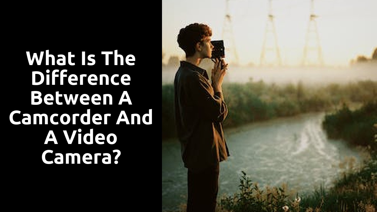 What is the difference between a camcorder and a video camera?
